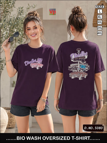 2608 Dn 5080 Vp Biowash Women Oversized Tshirt Wholesale Rate