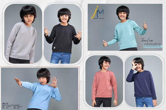 260 Gsm Jm 137 Jackey N Mickey Jacquard Boys Tshirt Wholesaler India