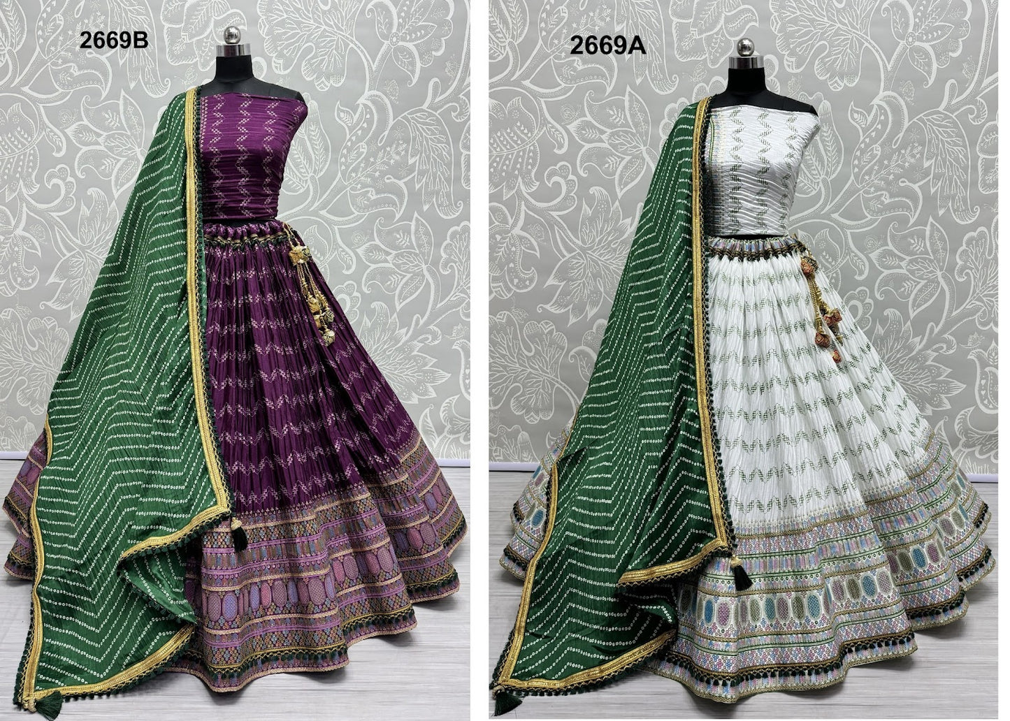 2669 Anjani Art Chinon Lehenga Choli