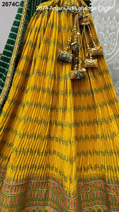 2674 Anjani Art Chiffon Lehenga Choli Wholesaler Gujarat