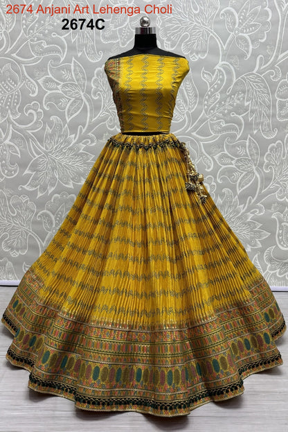 2674 Anjani Art Chiffon Lehenga Choli Wholesaler Gujarat