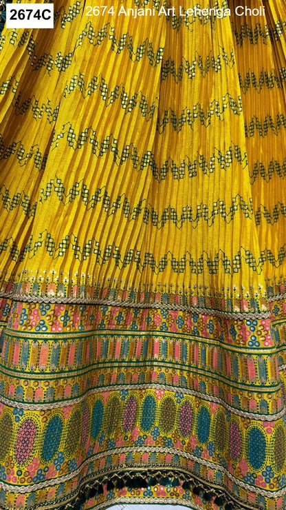 2674 Anjani Art Chiffon Lehenga Choli Wholesaler Gujarat