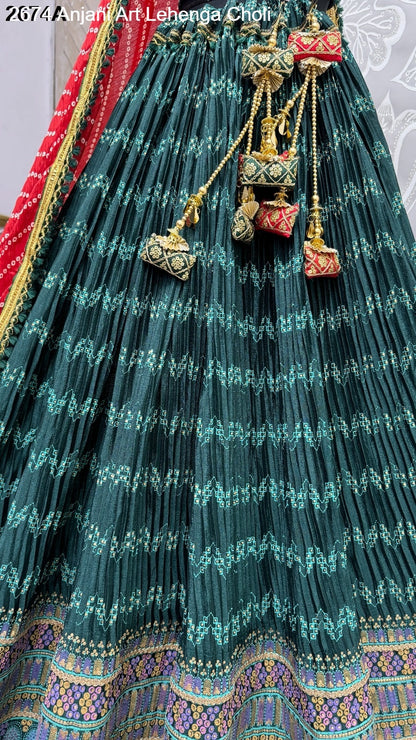 2674 Anjani Art Chiffon Lehenga Choli Wholesaler Gujarat