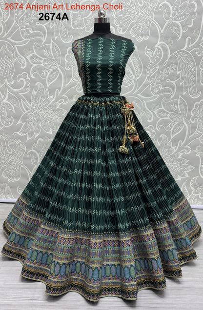 2674 Anjani Art Chiffon Lehenga Choli Wholesaler Gujarat