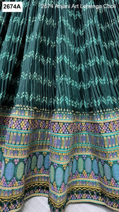 2674 Anjani Art Chiffon Lehenga Choli Wholesaler Gujarat