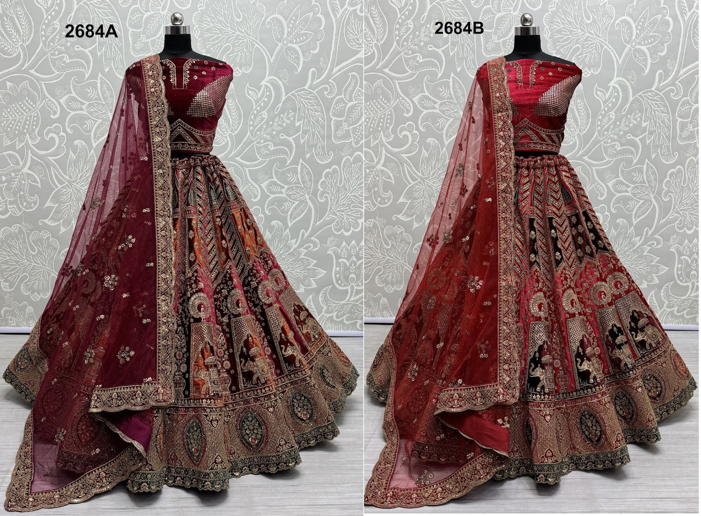 2684 Anjani Art Velvet Lehenga Choli Wholesale Rate