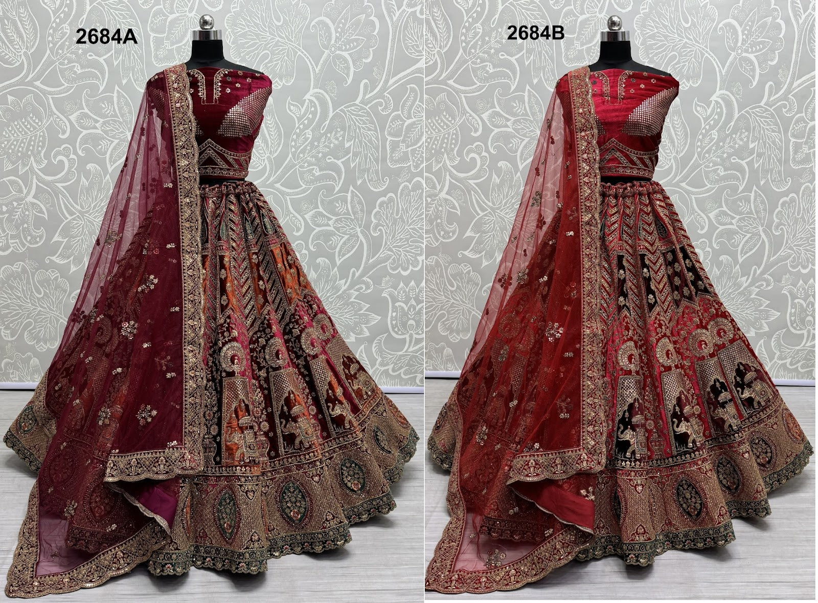 2684 Anjani Art Velvet Lehenga Choli Wholesale Rate