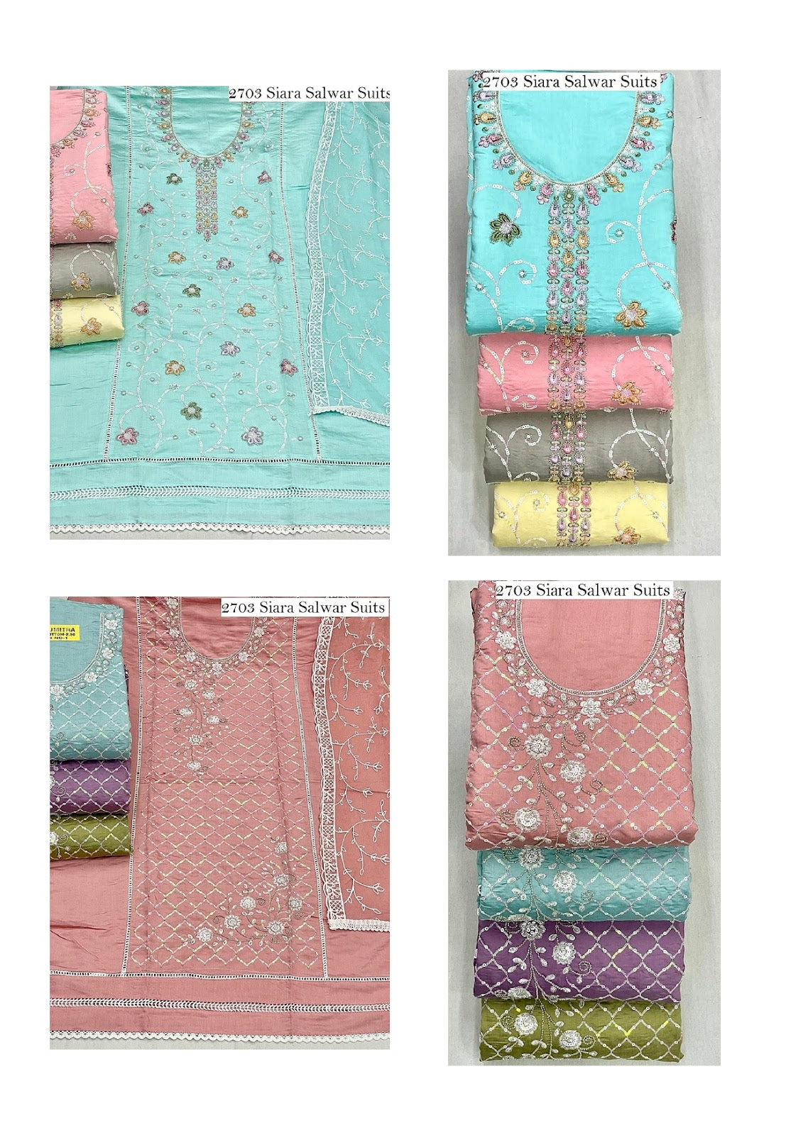 2703 Siara Roman Salwar Suits Exporter Ahmedabad