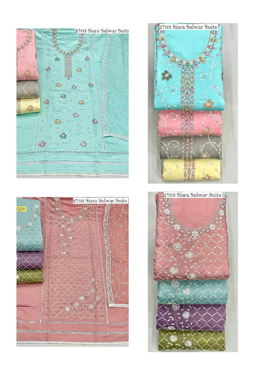 2703 Siara Roman Salwar Suits Exporter Ahmedabad