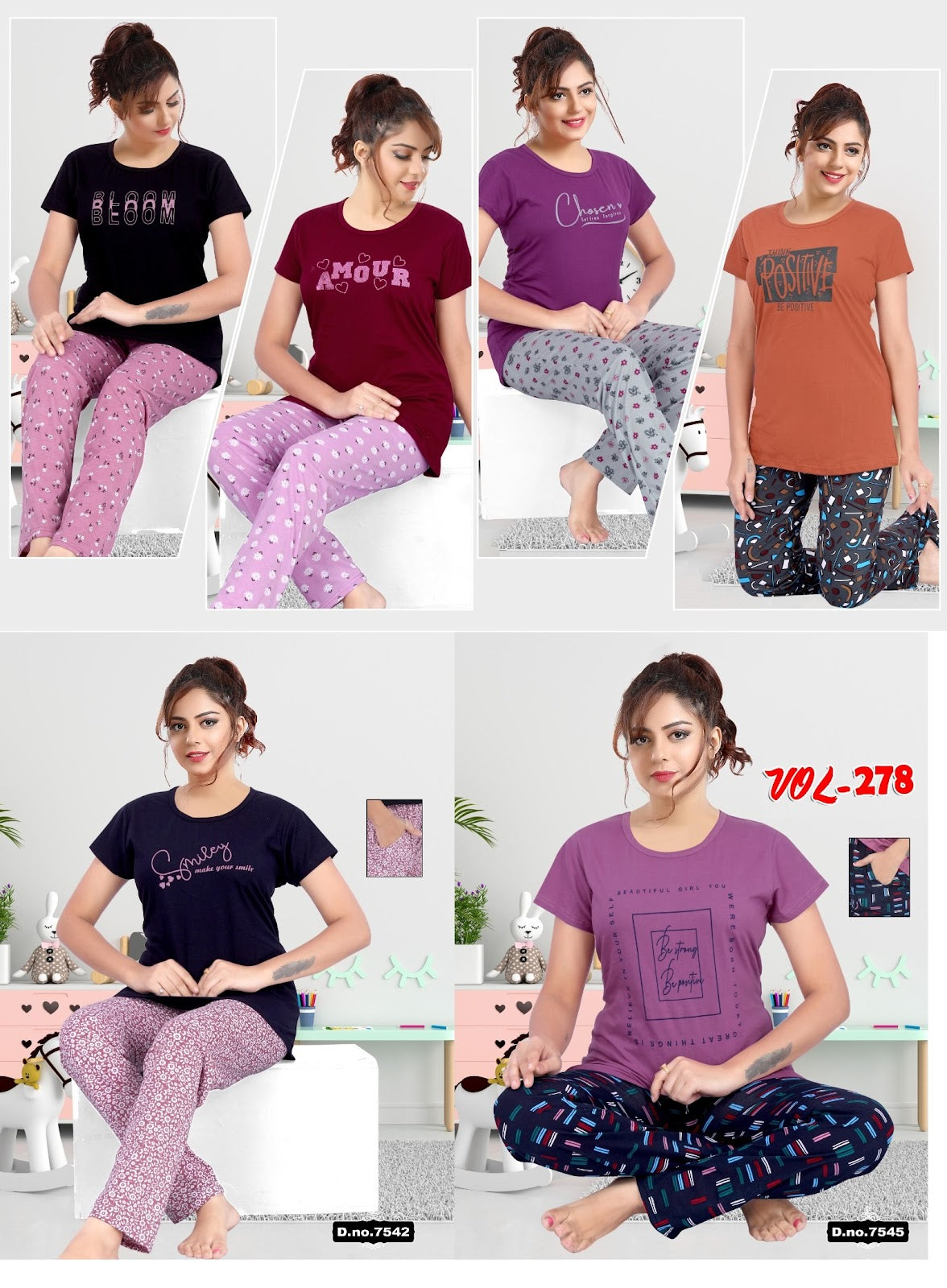 278 Ks Hosiery Sinker Pyjama Night Suits Supplier Gujarat