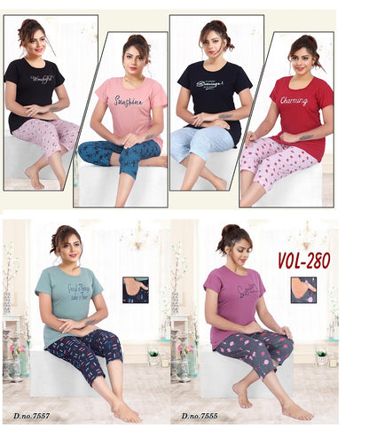 280 Ks Hosiery Sinker Capri Night Suits Exporter Gujarat