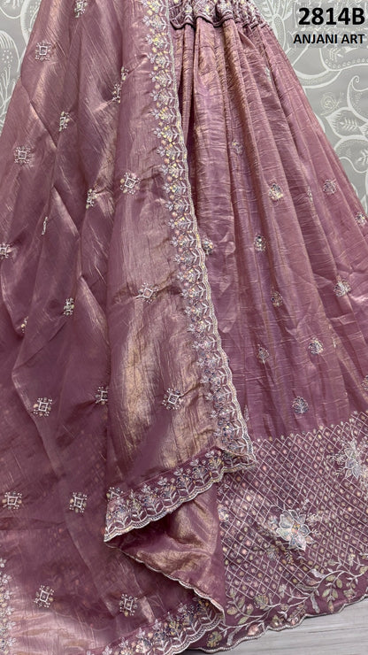 2814Abcd Anjani Art Crush Lehenga Choli Supplier Ahmedabad
