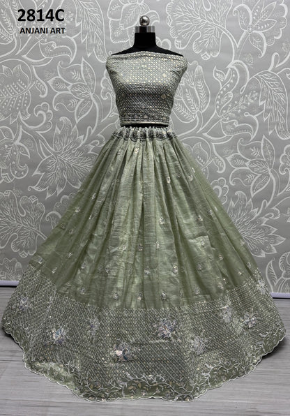 2814Abcd Anjani Art Crush Lehenga Choli Supplier Ahmedabad