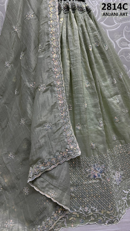 2814Abcd Anjani Art Crush Lehenga Choli Supplier Ahmedabad