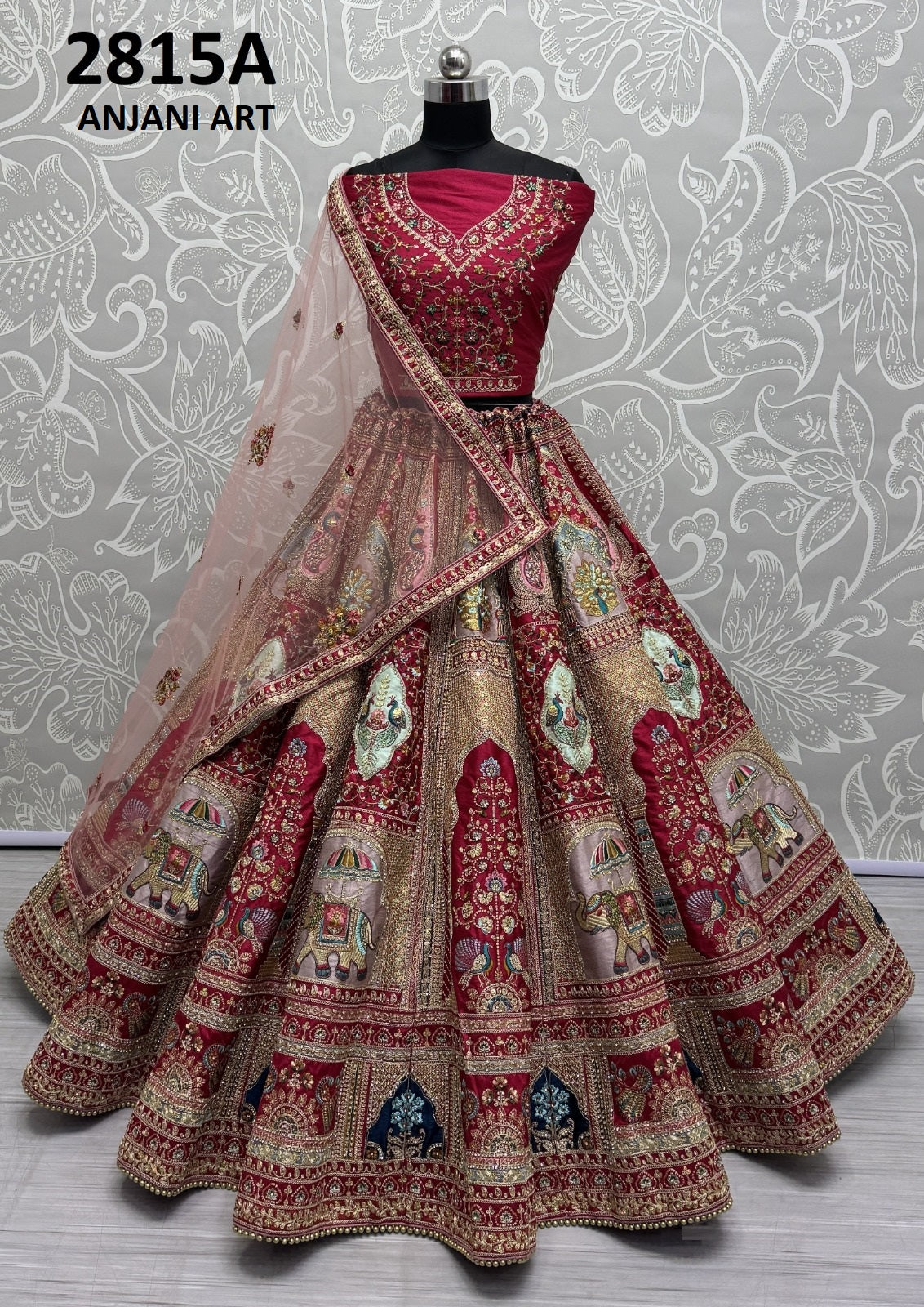 2815Ab Anjani Art Silk Lehenga Choli Supplier Gujarat