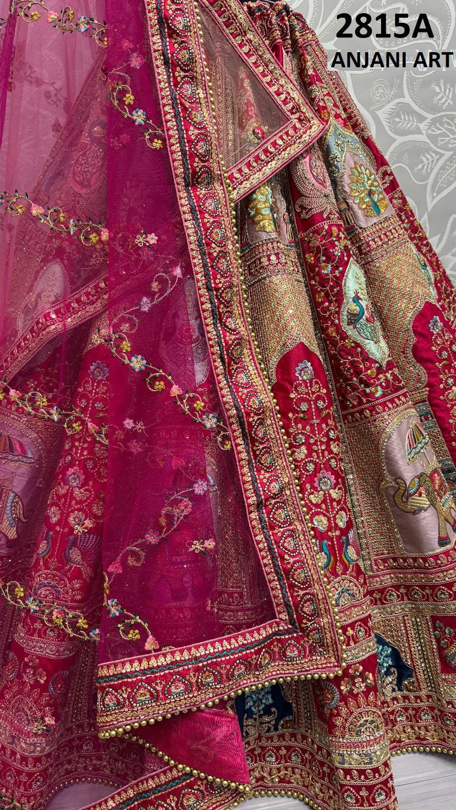 2815Ab Anjani Art Silk Lehenga Choli Supplier Gujarat