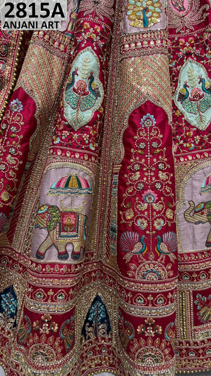 2815Ab Anjani Art Silk Lehenga Choli Supplier Gujarat