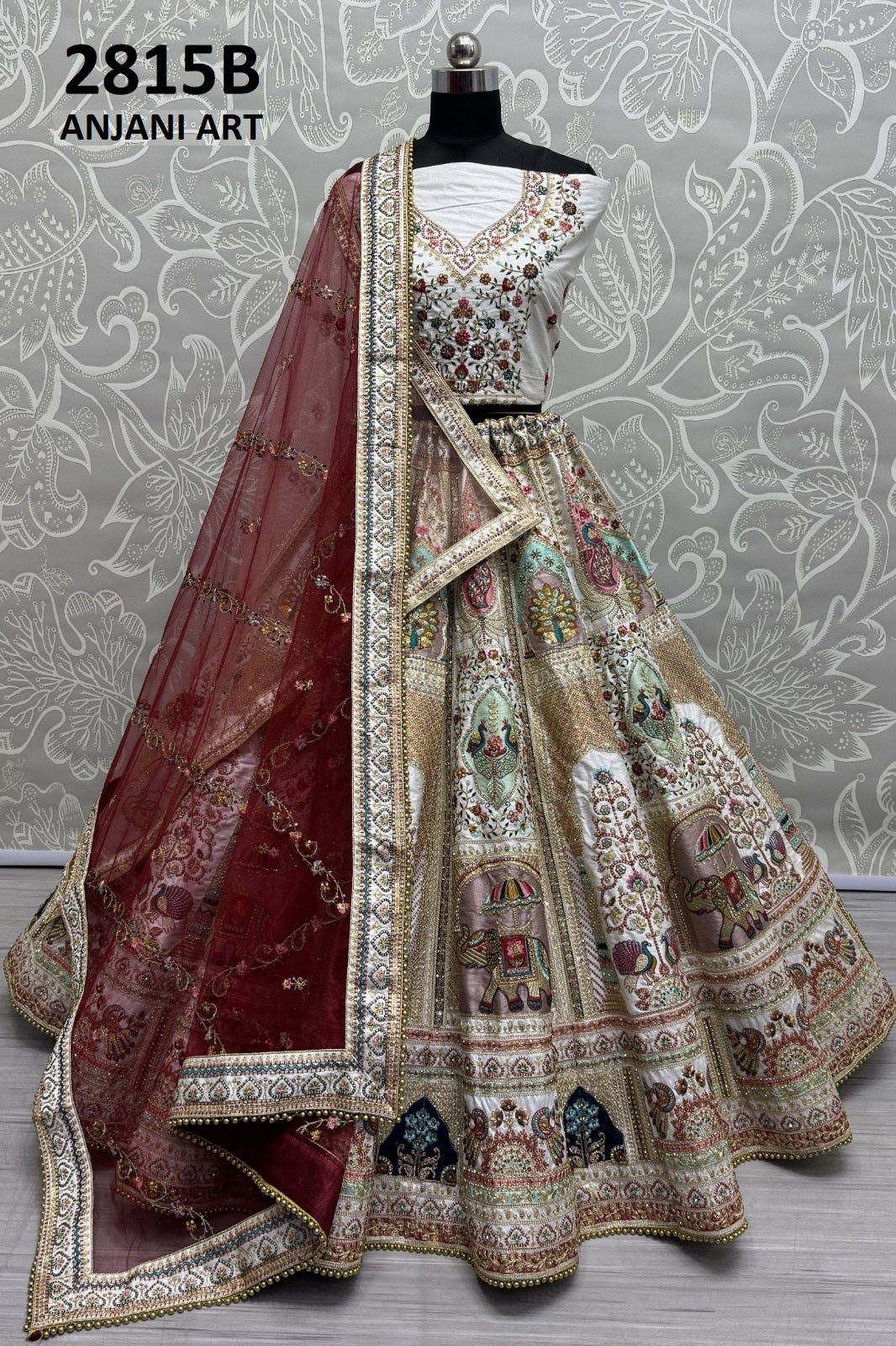 2815Ab Anjani Art Silk Lehenga Choli Supplier Gujarat