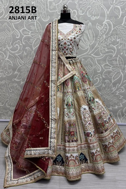 2815Ab Anjani Art Silk Lehenga Choli Supplier Gujarat