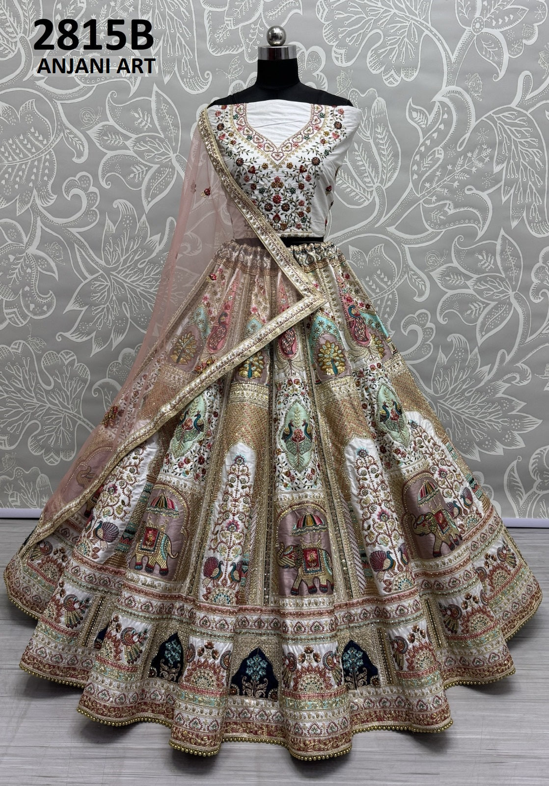 2815Ab Anjani Art Silk Lehenga Choli Supplier Gujarat