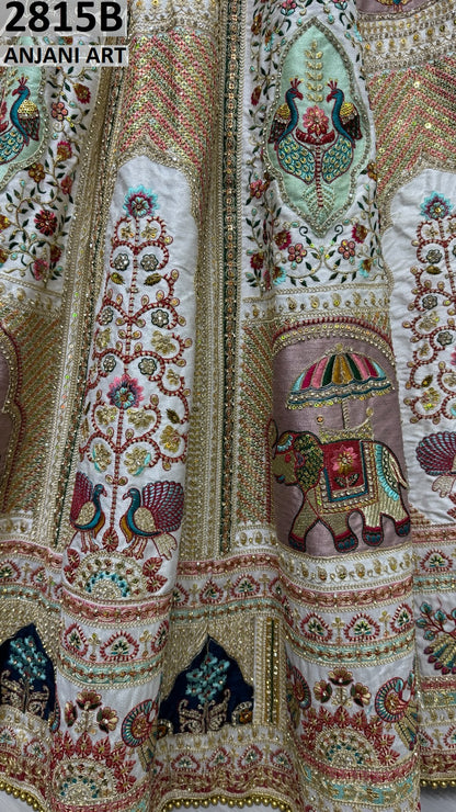 2815Ab Anjani Art Silk Lehenga Choli Supplier Gujarat