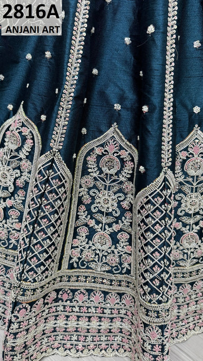 2816Abc Anjani Art Silk Lehenga Choli Manufacturer Gujarat