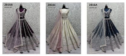 2816Abc Anjani Art Silk Lehenga Choli Manufacturer Gujarat