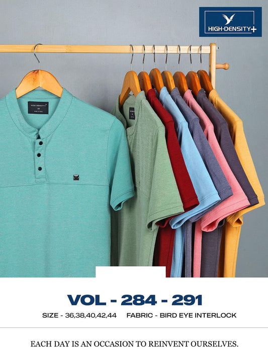 284-291 High Density Bird Eye Mens Tshirts Wholesaler Gujarat
