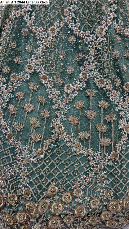 2844Abc Anjani Art Heavy Net Lehenga Choli Wholesale Rate