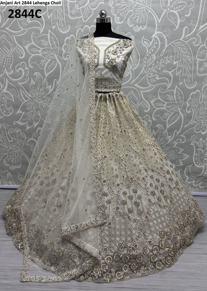 2844Abc Anjani Art Heavy Net Lehenga Choli Wholesale Rate