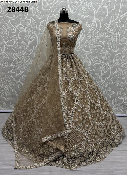 2844Abc Anjani Art Heavy Net Lehenga Choli Wholesale Rate