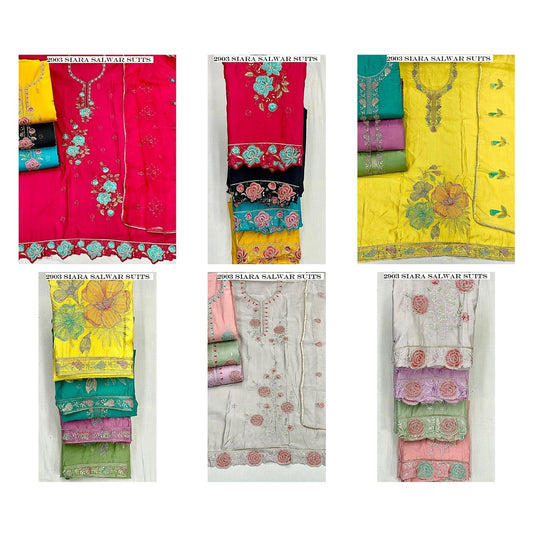 2903 Siara Roman Silk Salwar Suits Wholesale Price