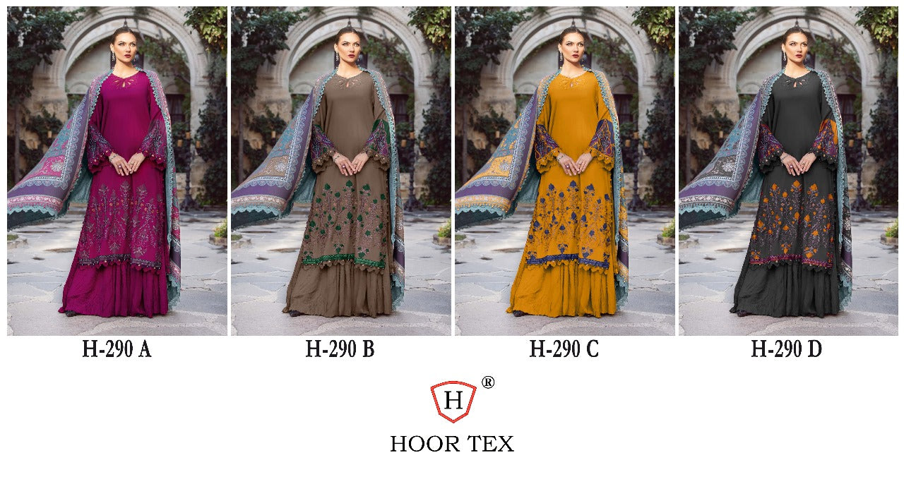 290 Hoor Tex Heavy Rayon Pakistani Salwar Suits Supplier India