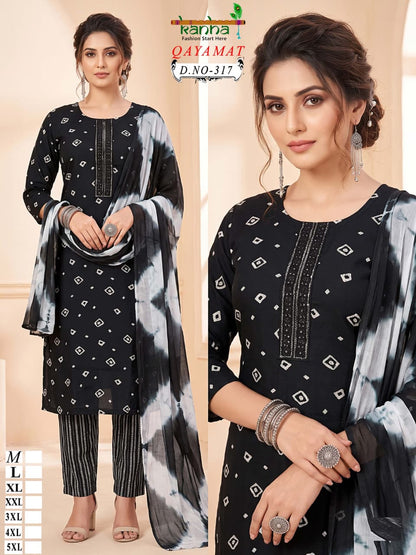2910 Kriday Kanha Liva Reyon Readymade Pant Style Suits Supplier Gujarat