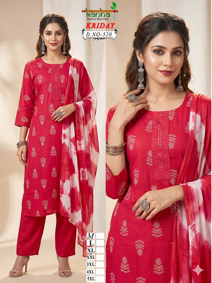2910 Kriday Kanha Liva Reyon Readymade Pant Style Suits Supplier Gujarat