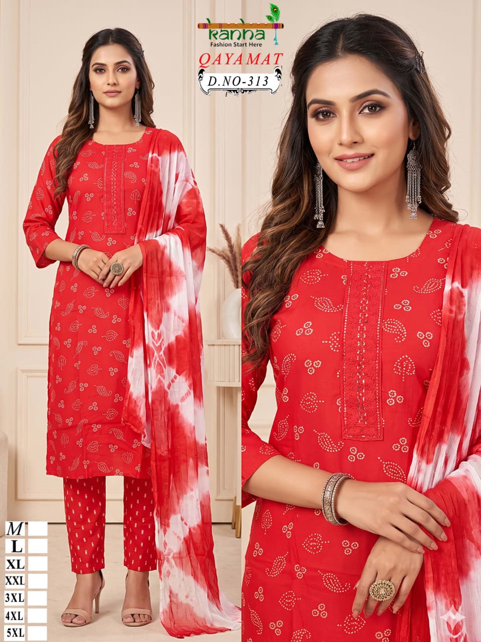 2910 Kriday Kanha Liva Reyon Readymade Pant Style Suits Supplier Gujarat