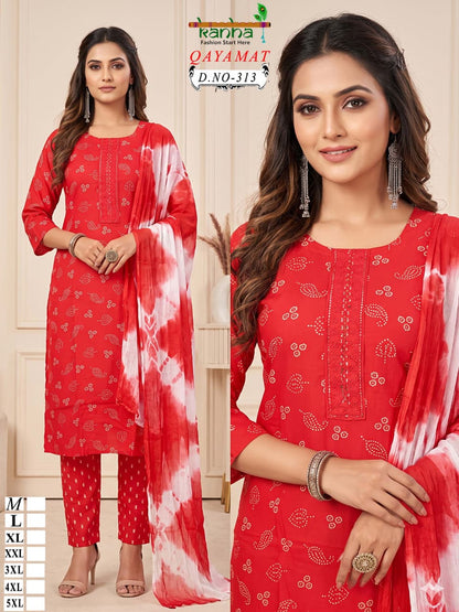 2910 Kriday Kanha Liva Reyon Readymade Pant Style Suits Supplier Gujarat