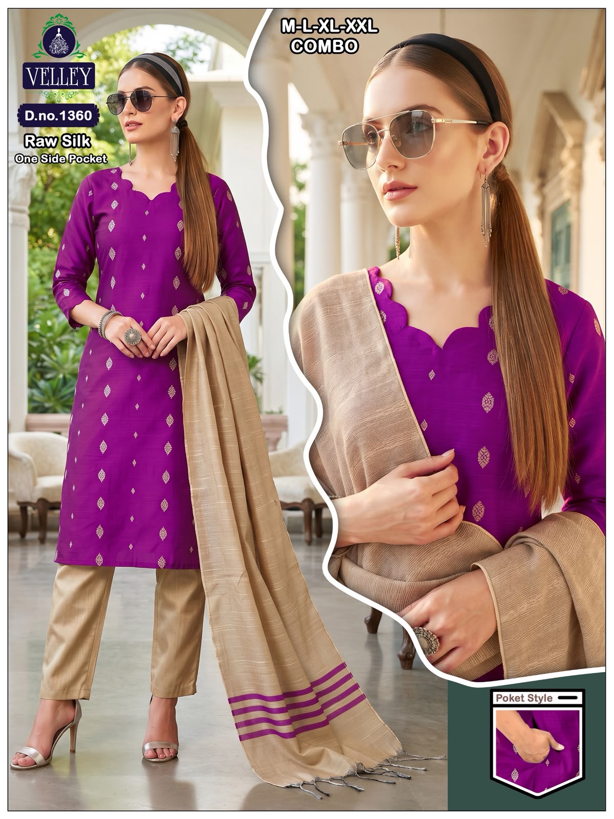 2910 Raw Silk Velley Readymade Pant Style Suits Exporter Ahmedabad