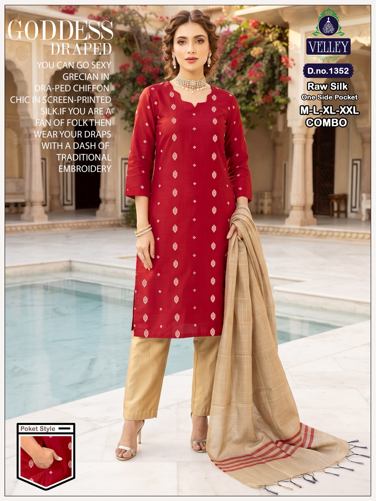 2910 Raw Silk Velley Readymade Pant Style Suits Exporter Ahmedabad
