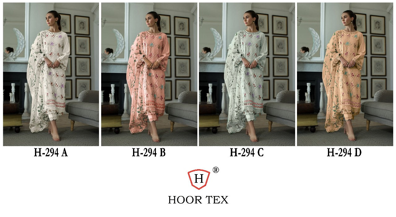 294 Hoor Tex Heavy Cotton Pakistani Salwar Suits Exporter India