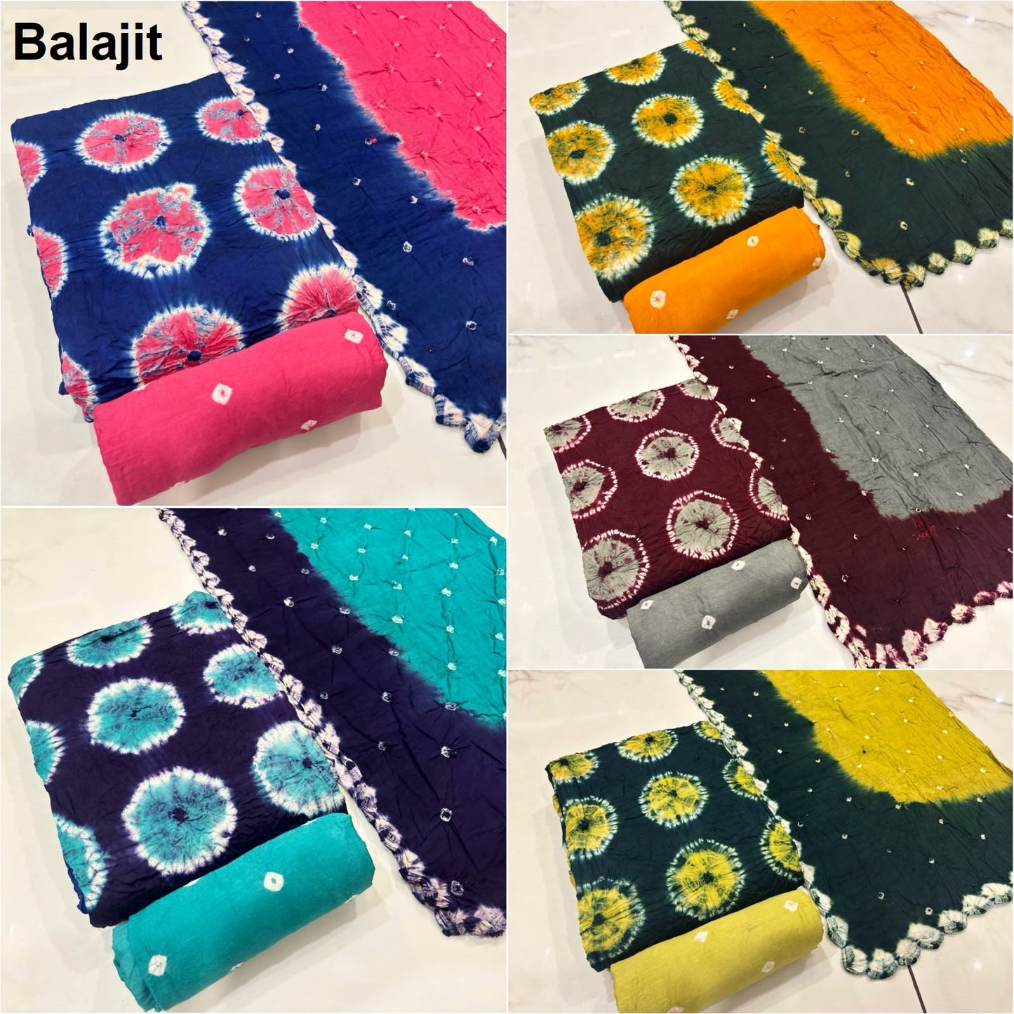 2D Shibori Concept Balajit Satin Cotton Salwar Suits Wholesaler India