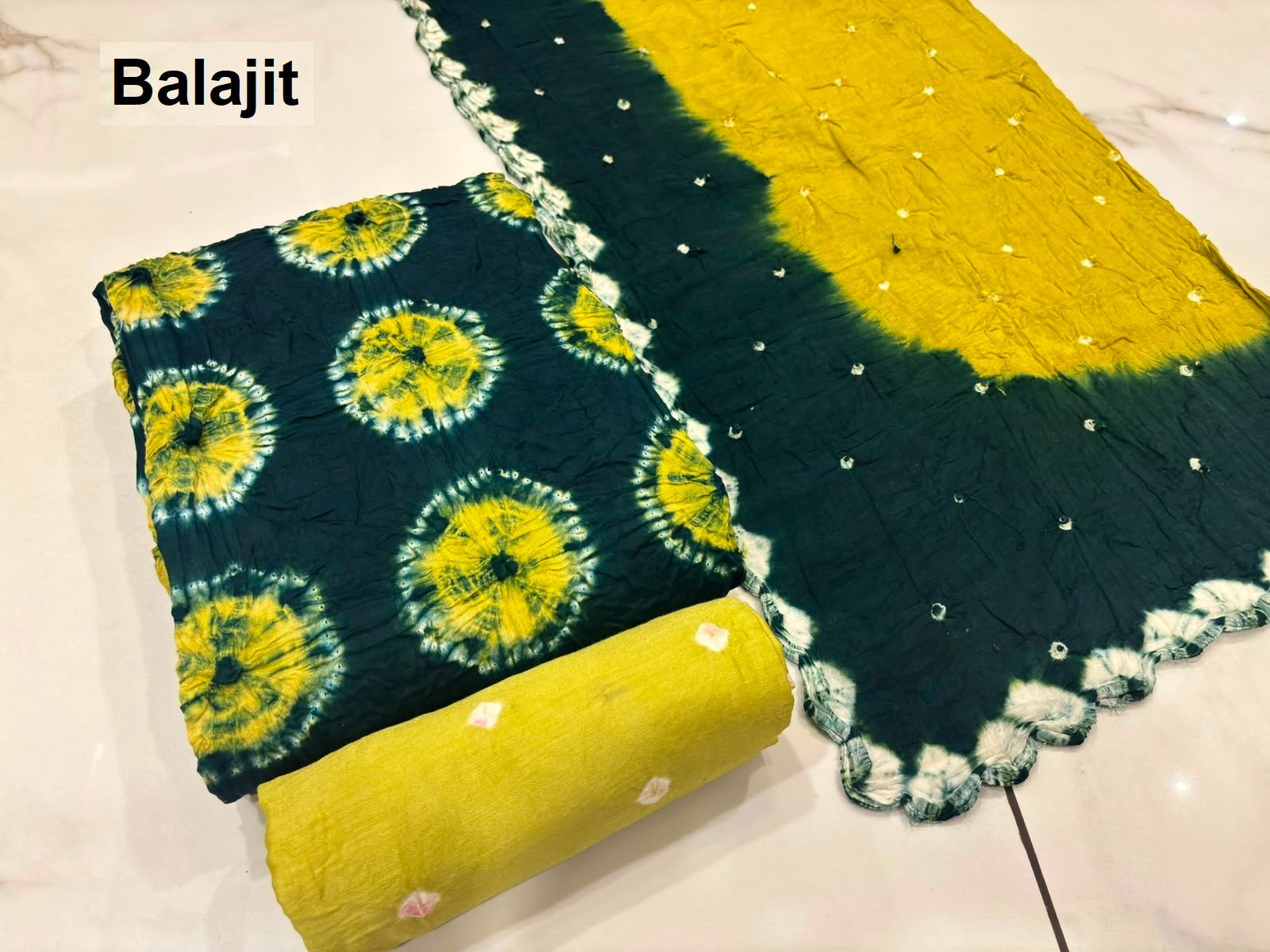 2D Shibori Concept Balajit Satin Cotton Salwar Suits Wholesaler India