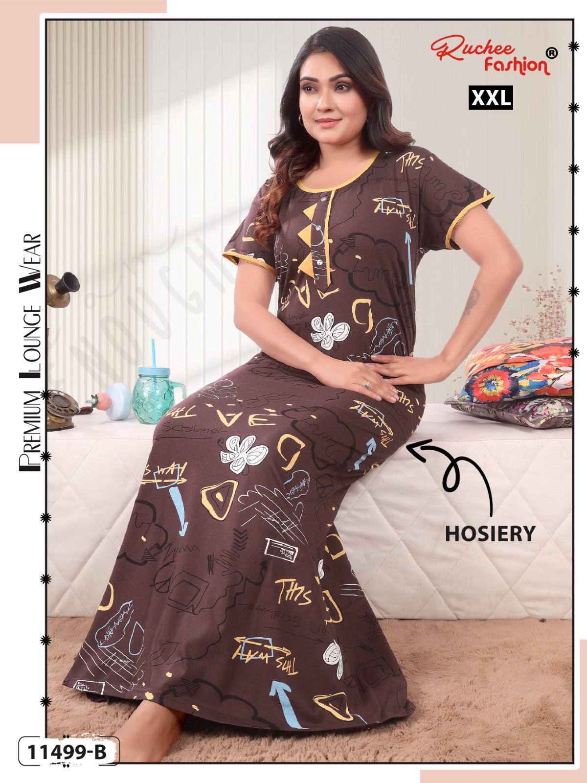 2Xl Hosiery Ruchee Fashion Night Gowns Manufacturer India
