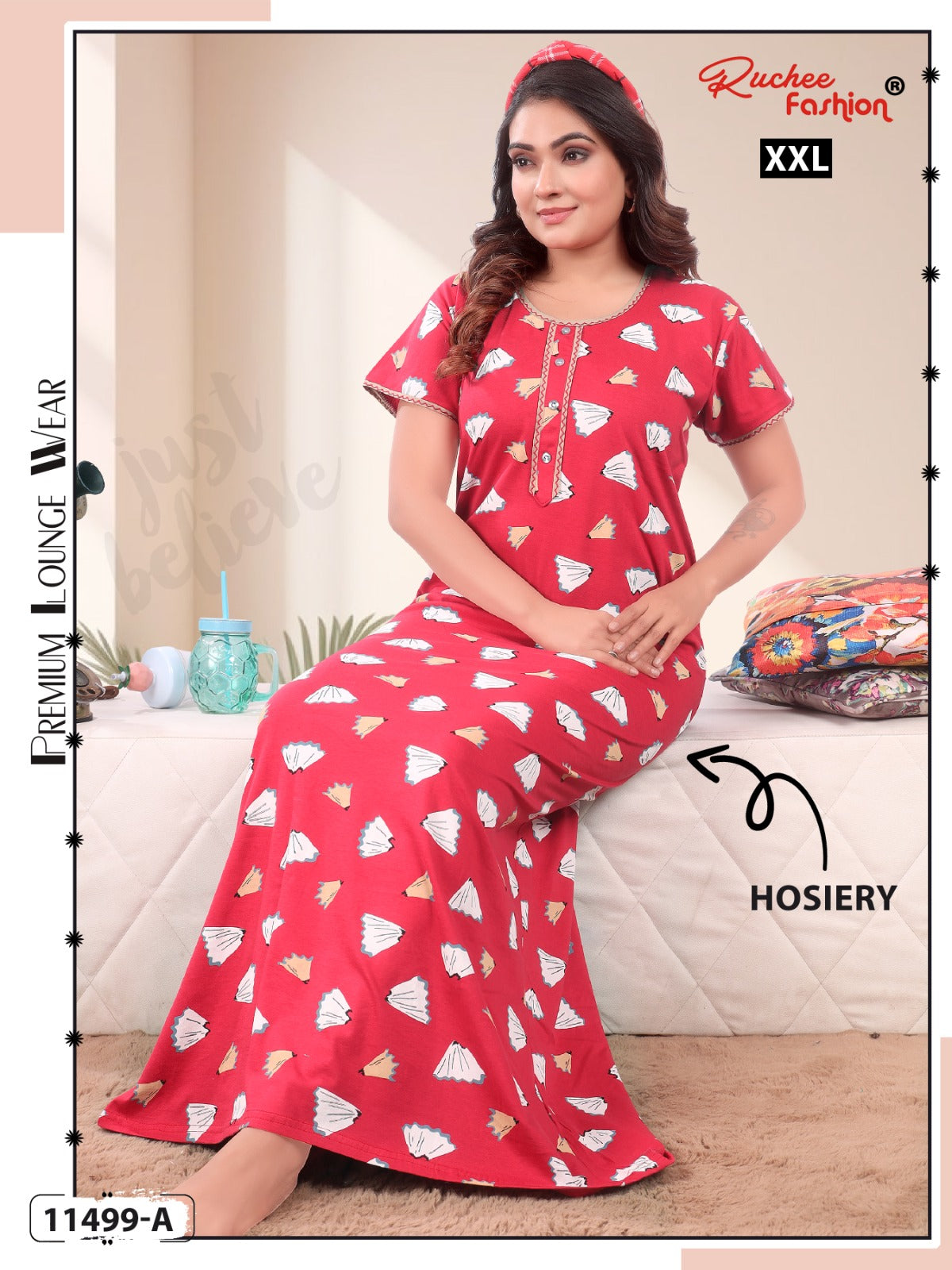 2Xl Hosiery Ruchee Fashion Night Gowns Manufacturer India