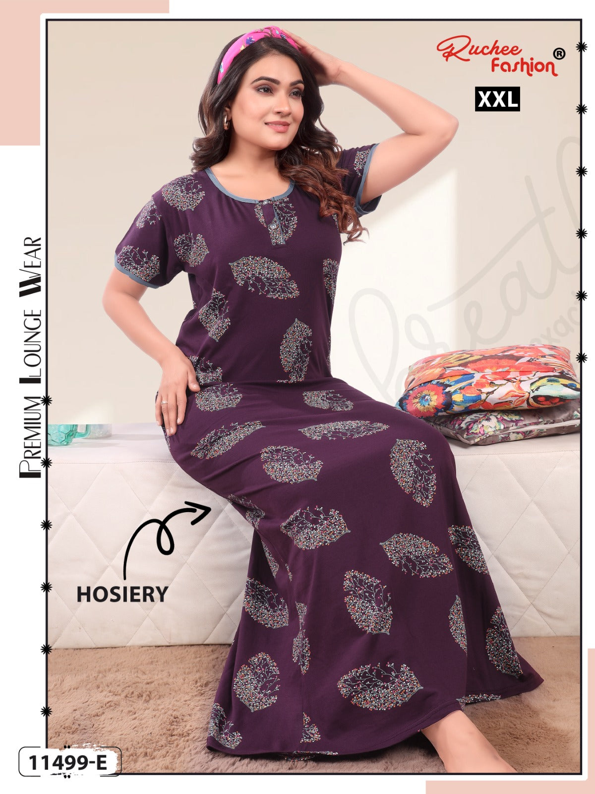 2Xl Hosiery Ruchee Fashion Night Gowns Manufacturer India
