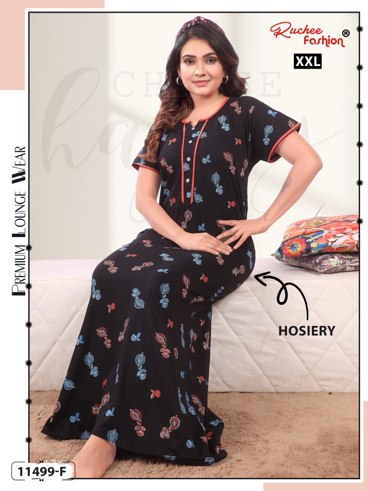 2Xl Hosiery Ruchee Fashion Night Gowns Manufacturer India