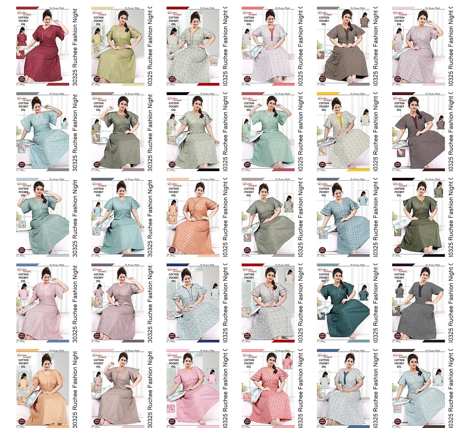 2Xl Size 230325 Ruchee Fashion Cotton Night Gowns Manufacturer Gujarat