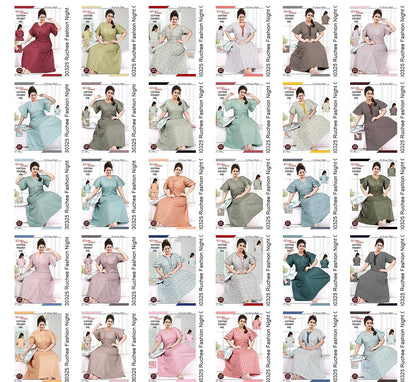2Xl Size 230325 Ruchee Fashion Cotton Night Gowns Manufacturer Gujarat