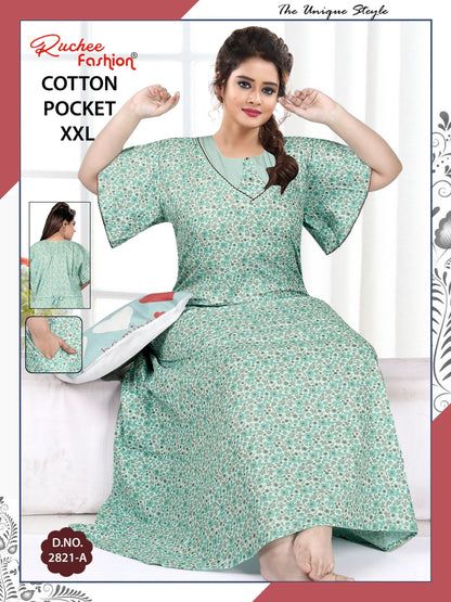 2Xl Size 230325 Ruchee Fashion Cotton Night Gowns Manufacturer Gujarat