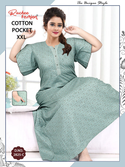 2Xl Size 230325 Ruchee Fashion Cotton Night Gowns Manufacturer Gujarat